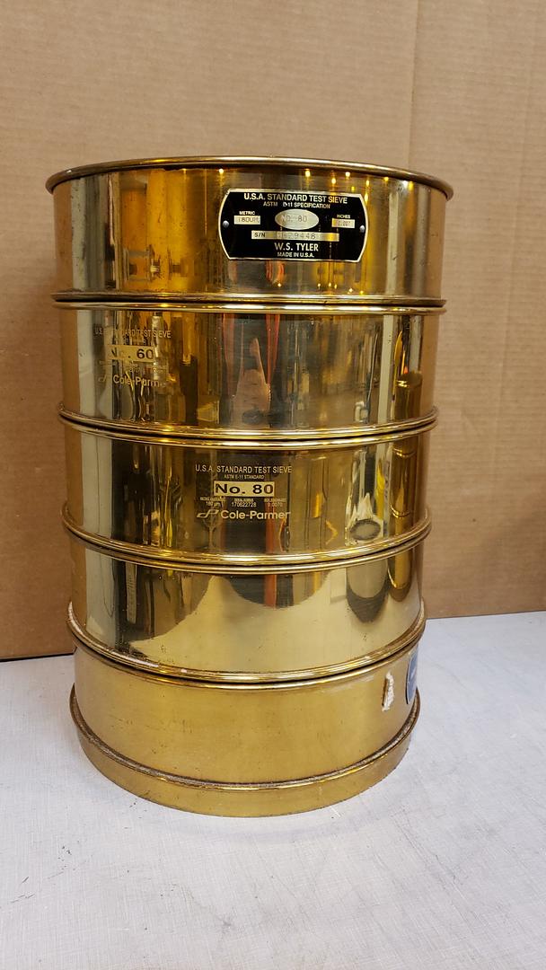 Lot of 5 WS Tyler USA Standard Test Sieve ASTM E-11 Spec .007"