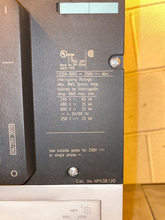 SIEMENS NPX3B120, 1200A(S6LLST1308)