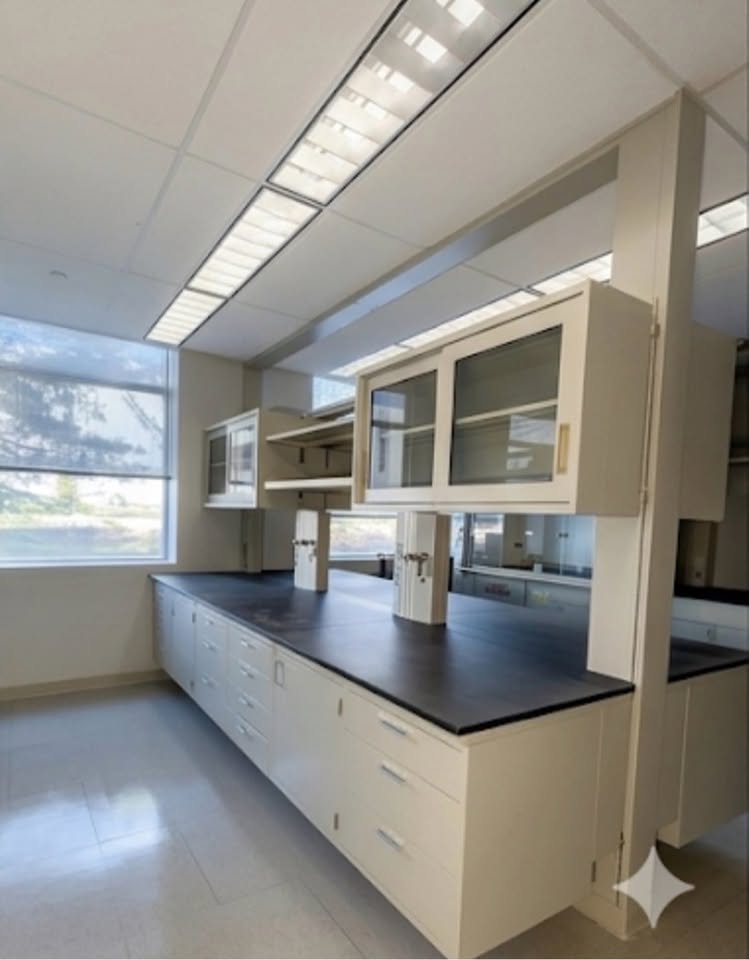 12'x66" Hamilton Metal Casework Island Work Center Reagent Shelf Epoxy Tops & Utilities Customize