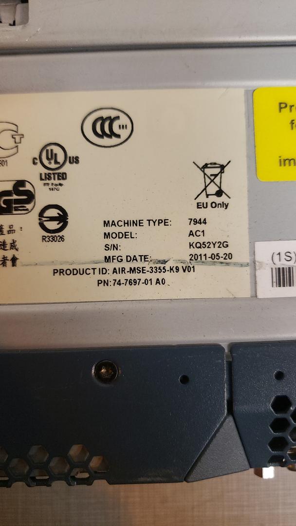 Cisco AIR-MSE-3355-K9 Mobility Services Engine 1U 3300 Series(S6LLST7838)