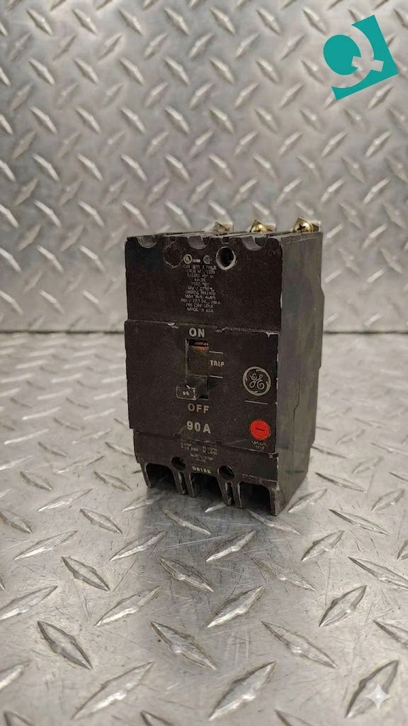 General Electric 3 Pole Circuit Breaker 90A 480/277VAC M-1070