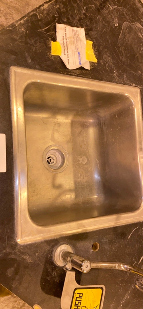 42x42x15 Epoxy Counter Top Corner Sink Unit w Faucets & Eyewash(S6LLST2781)