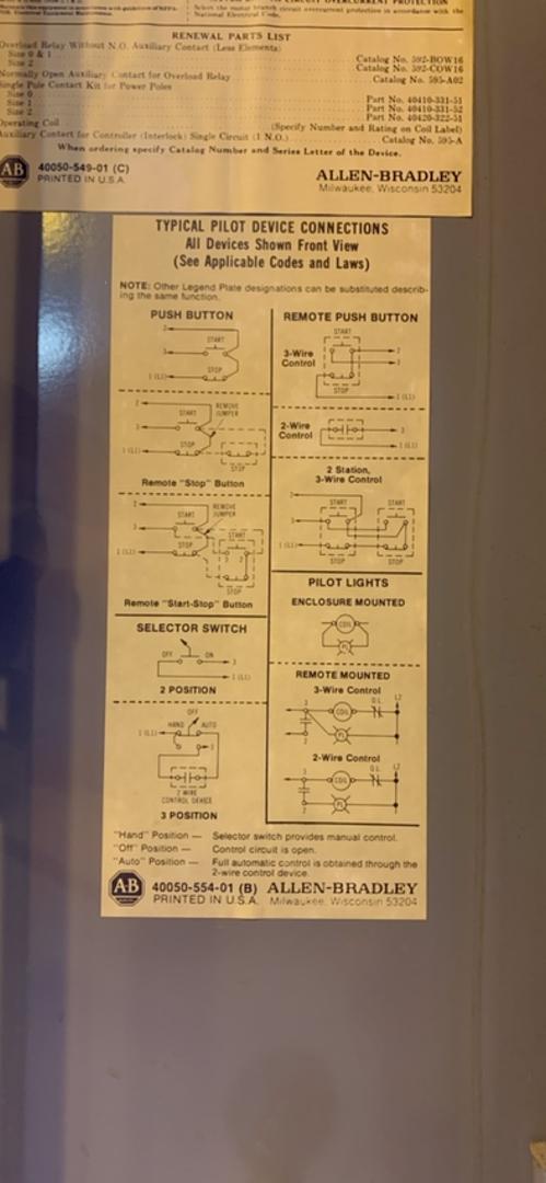 ALLEN-BRADLEY Bulletin 512 Starter Switch(S6LLST10555)