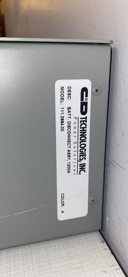 1200A C&D Battery Disconnect 111.3884.00(S6LLST5895)