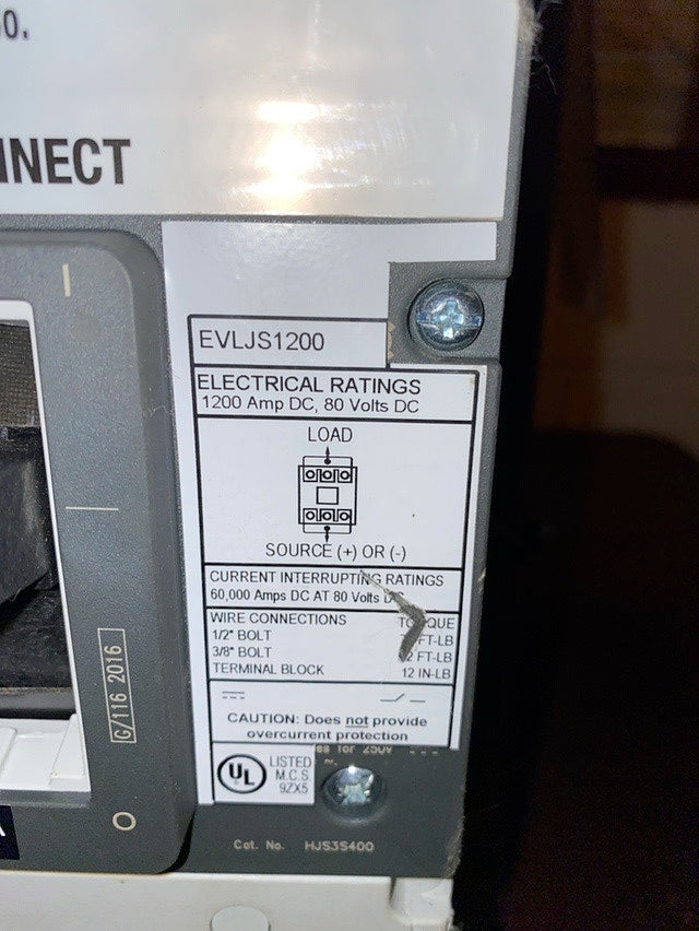 1200A SIEMENS HJS3S400 Circuit Breaker (S6LLST1560)