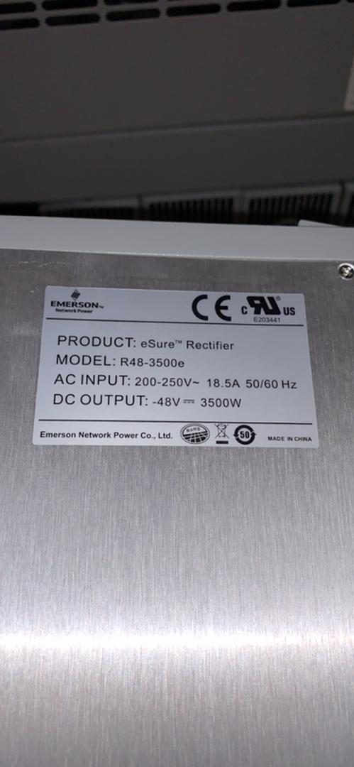 Emerson NETSURE Rectifier 701 DC Power System with 33 R48-3500E Modules(S6LLST8900)