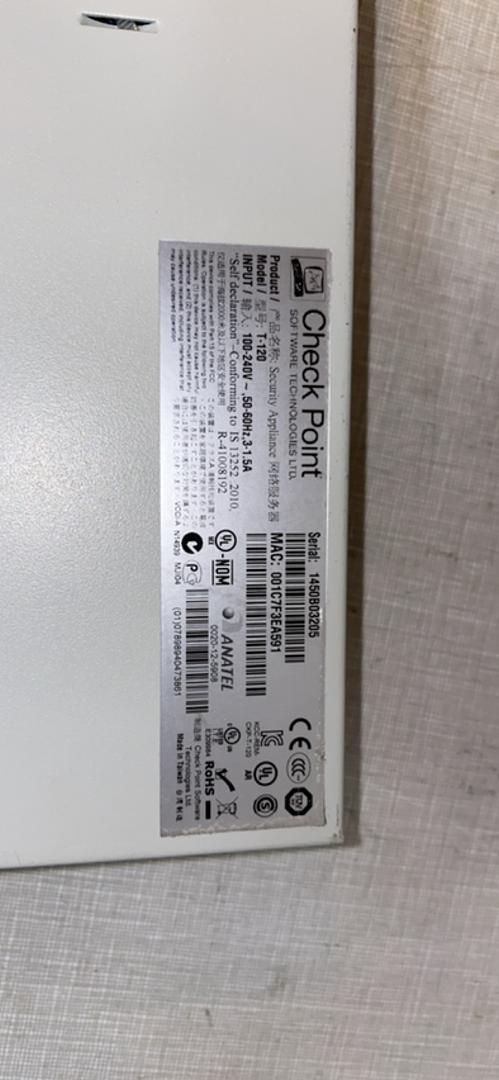 *Pickup Only* Check Point T-120 Firewall(S6LLST5294)