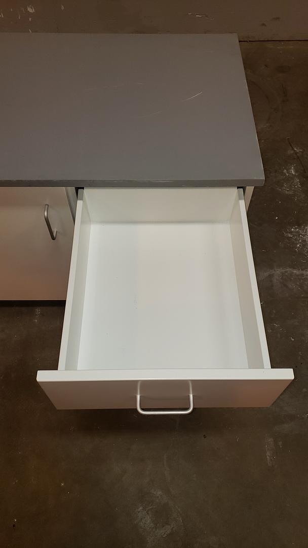 3' Rolling Lab Casework Metal 3 Drwr 1 Door W/ Countertop(S6LLST10371)