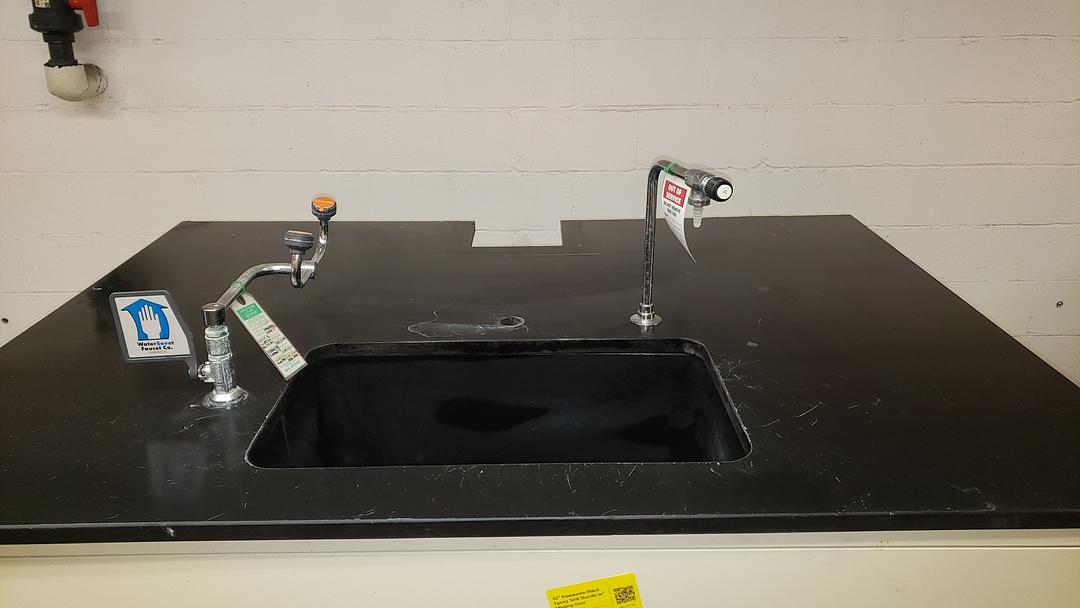 62" Kewaunee Black Epoxy Sink Bundle w/ Missing Door(S6LLST7309)