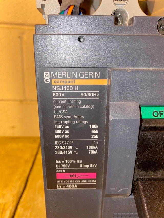 400A Merlin Gerin NSJ400 H Circuit Breaker(S6LLST1366)