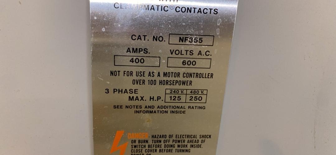 400A Gould Heavy Duty Safety Switch NF355(S6LLST6537)