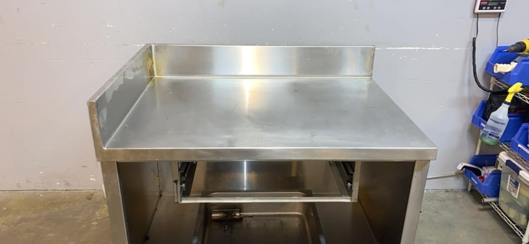 42x30x40 Stainless Cafeteria Prep Counter Backsplash & Drawer(S6LLST6309)