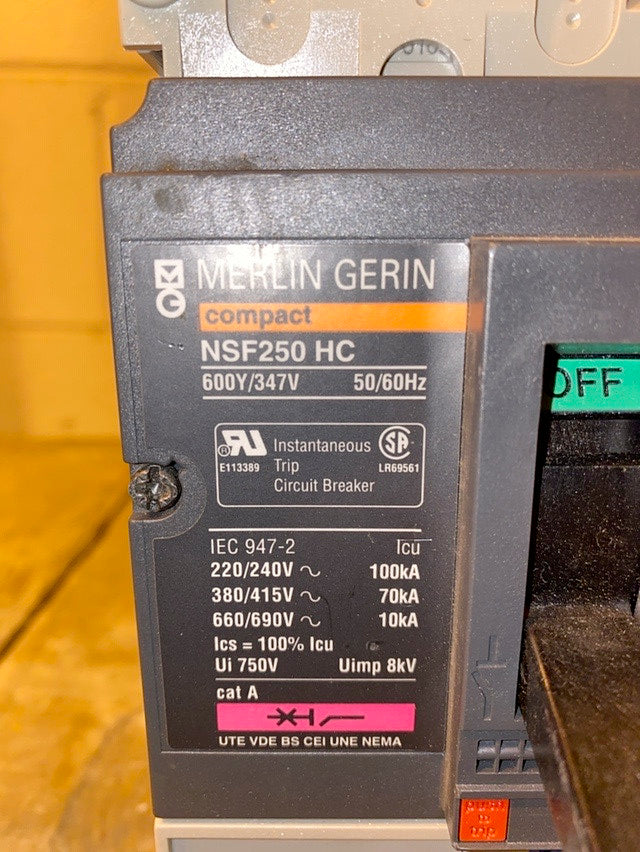 250A Circuit Breaker Merlin Gerin NSF250 HC(S6LLST1377)