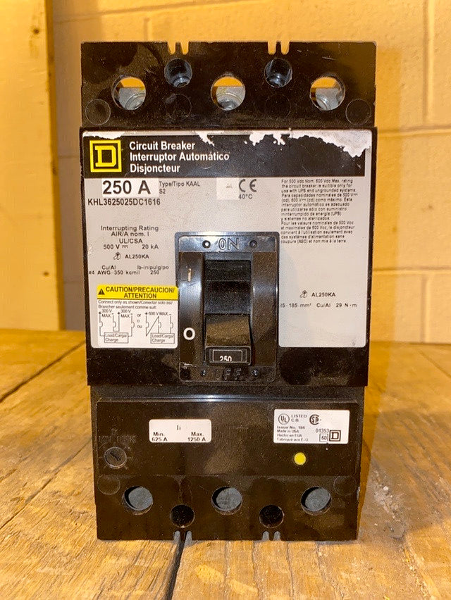 Square D, KHL3625025DC1616, 250A(S6LLST1311)