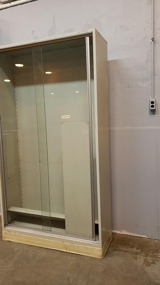 Tall Glass Door Lab Storage Cabinet & Shelves 47x16x84(S6LLST8764)