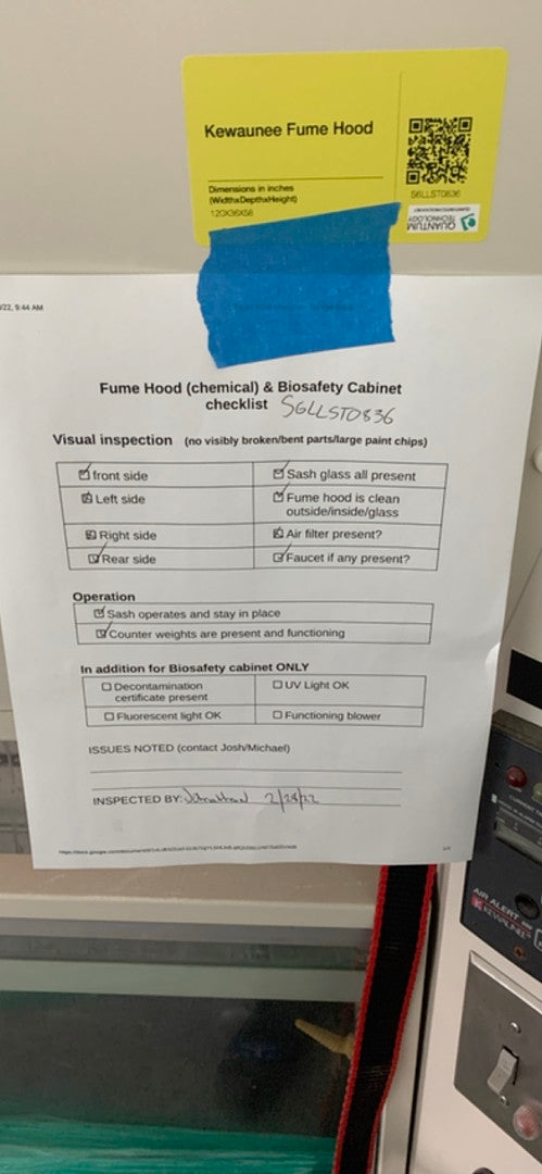 Kewaunee Fume Hood 10'(S6LLST0836)
