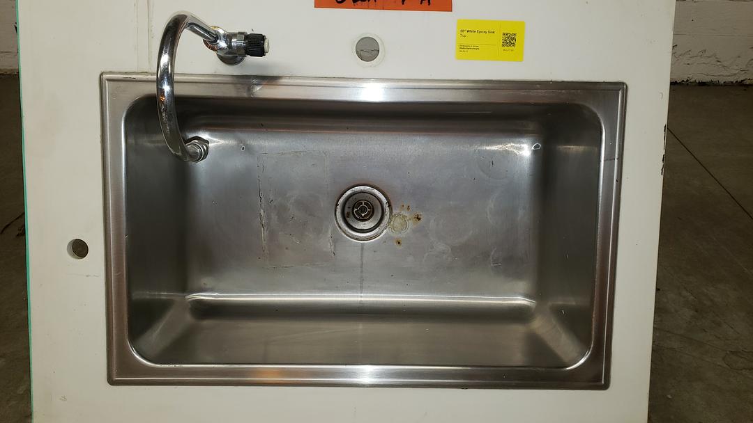 38" White Epoxy Sink Top(S6LLST7361)