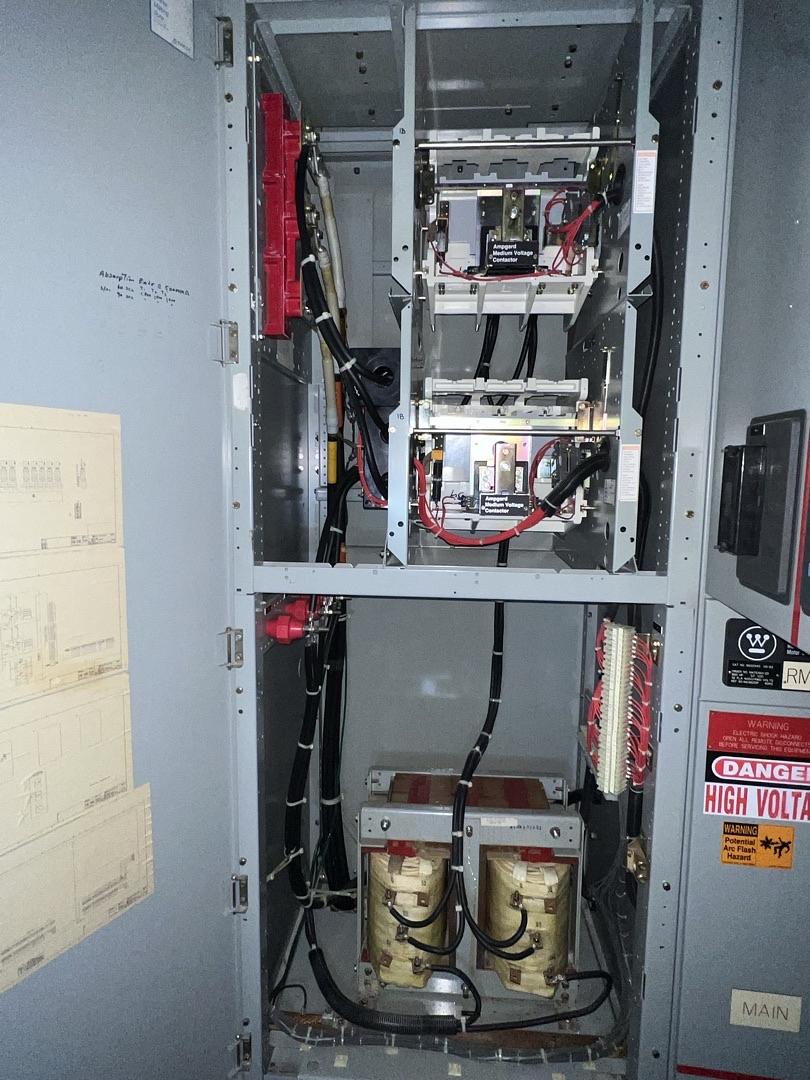 860HP 4160V Westinghouse Ampgard Medium Voltage Motor Control