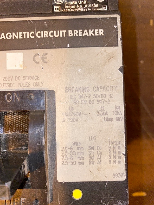 Square D, FA34090, 90A Breaker(S6LLST1563)