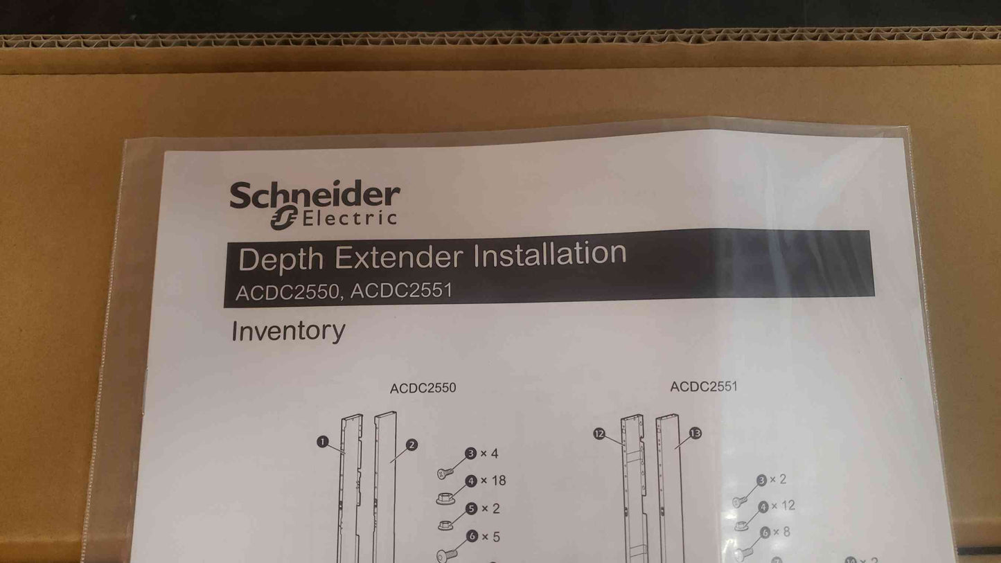 Schneider Electric Depth Extender 1070 to 1200mm SX42U 300mm Width ACDC2550(100940)