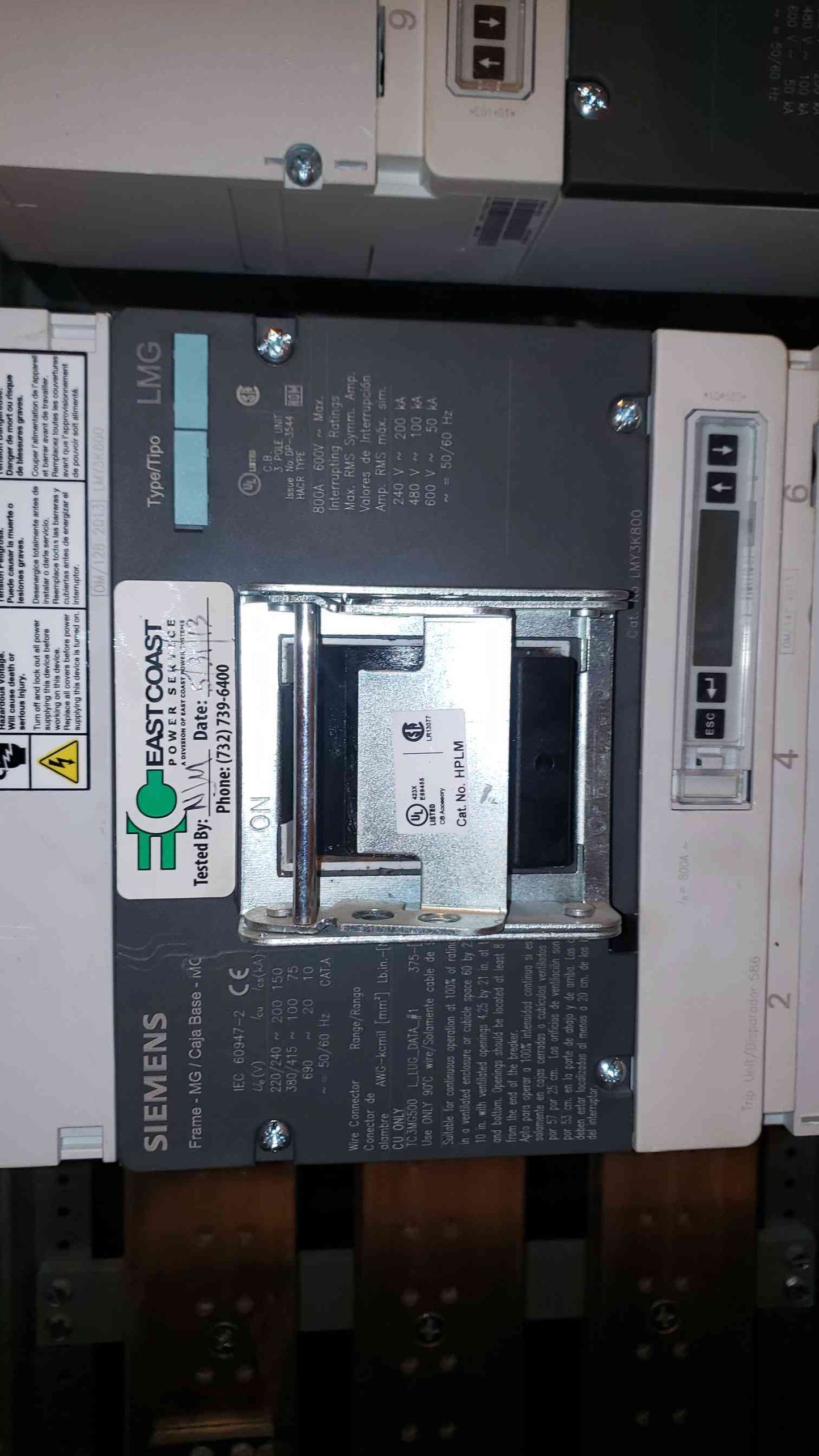 2000A Siemens Cubicle Bus & Breaker Distribution Switchgear 277/480v 6 Section '13(S6LLST12769)
