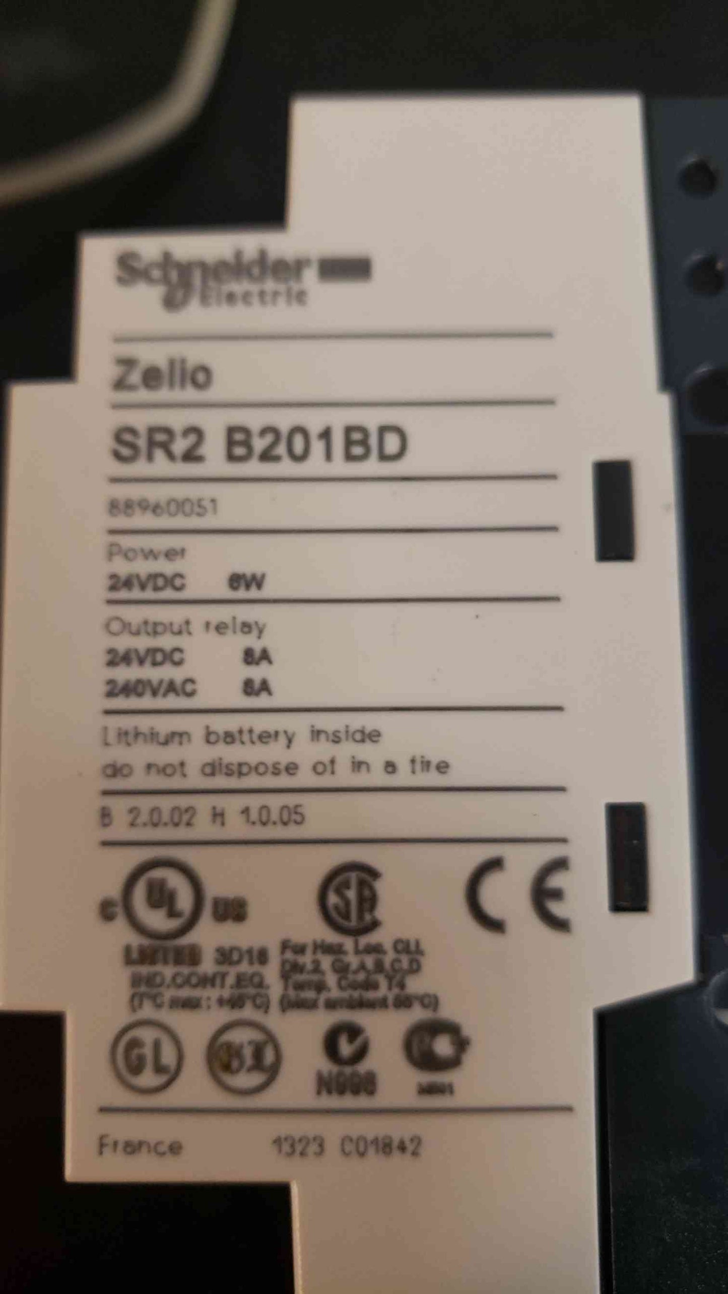 Schneider Electric SR2 B201BD Smart Relay (SKU: 2387AA)(2387AA)