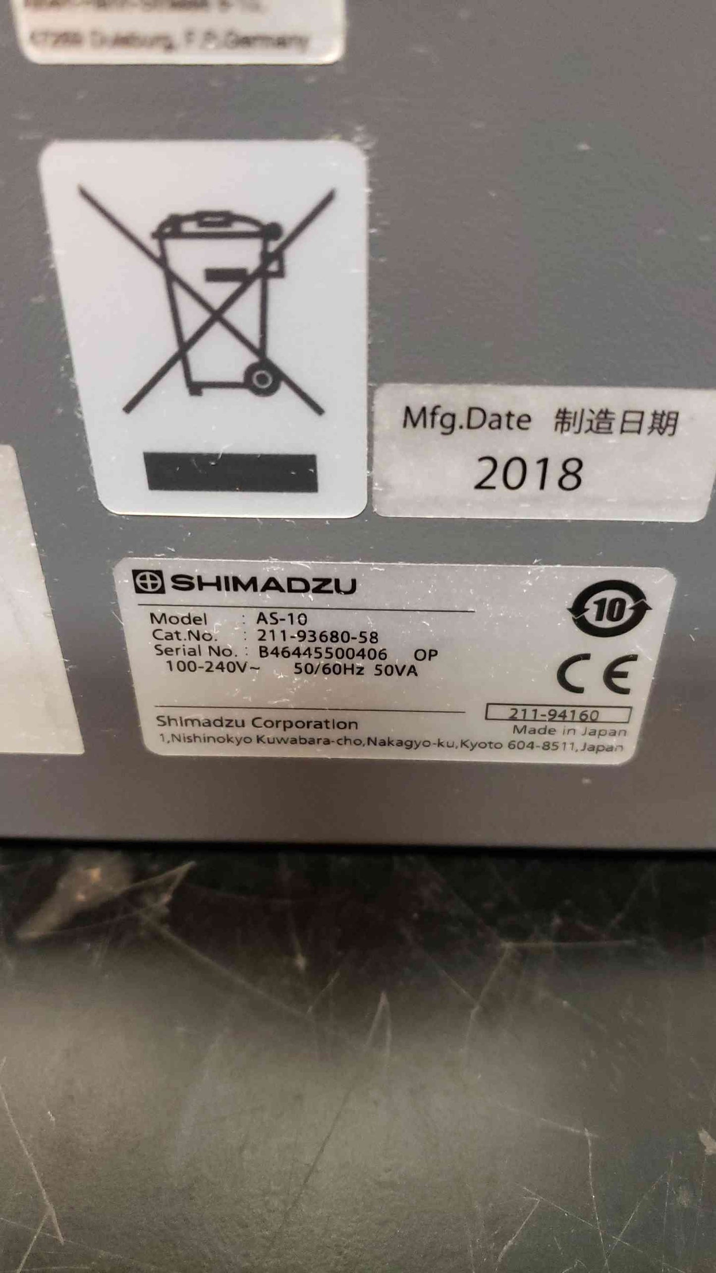 SHIMADZU AS-10 Auto Sampler (SKU: 3904AA)
