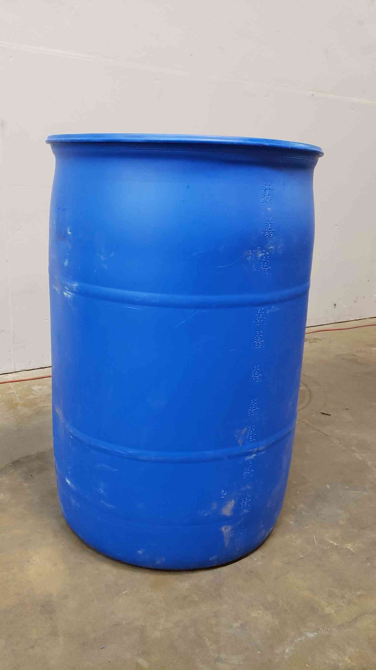 *Pickup Only* Blue Plastic 55 Gal Container(100589)