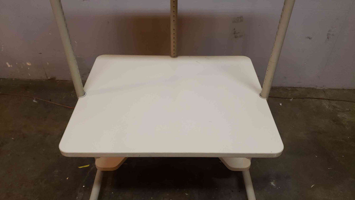 3' Rolling Adjustable Three Tier Wooden Desk (SKU: 1938AA)(1938AA)