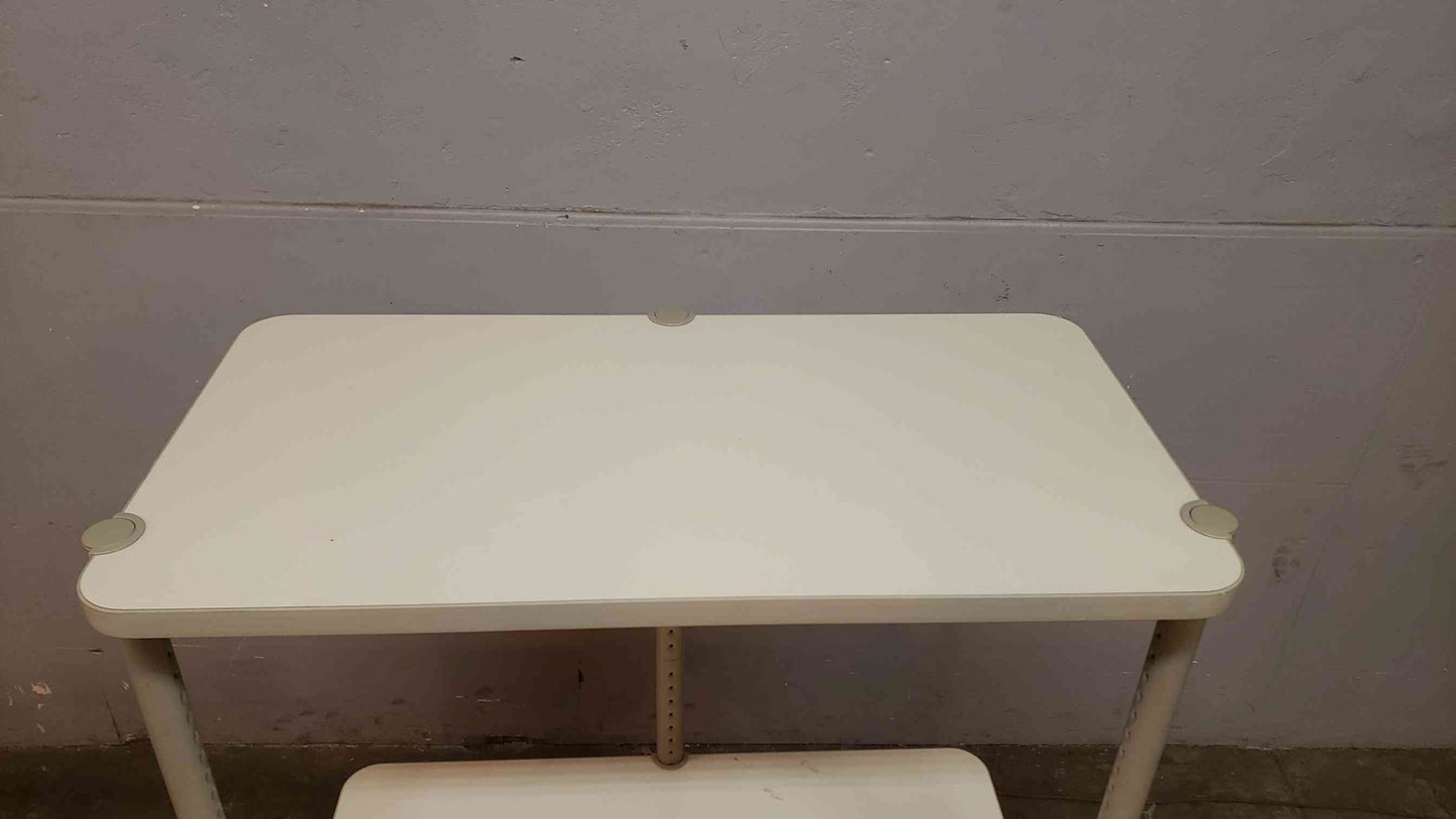 3' Rolling Adjustable Three Tier Wooden Desk (SKU: 1938AA)(1938AA)