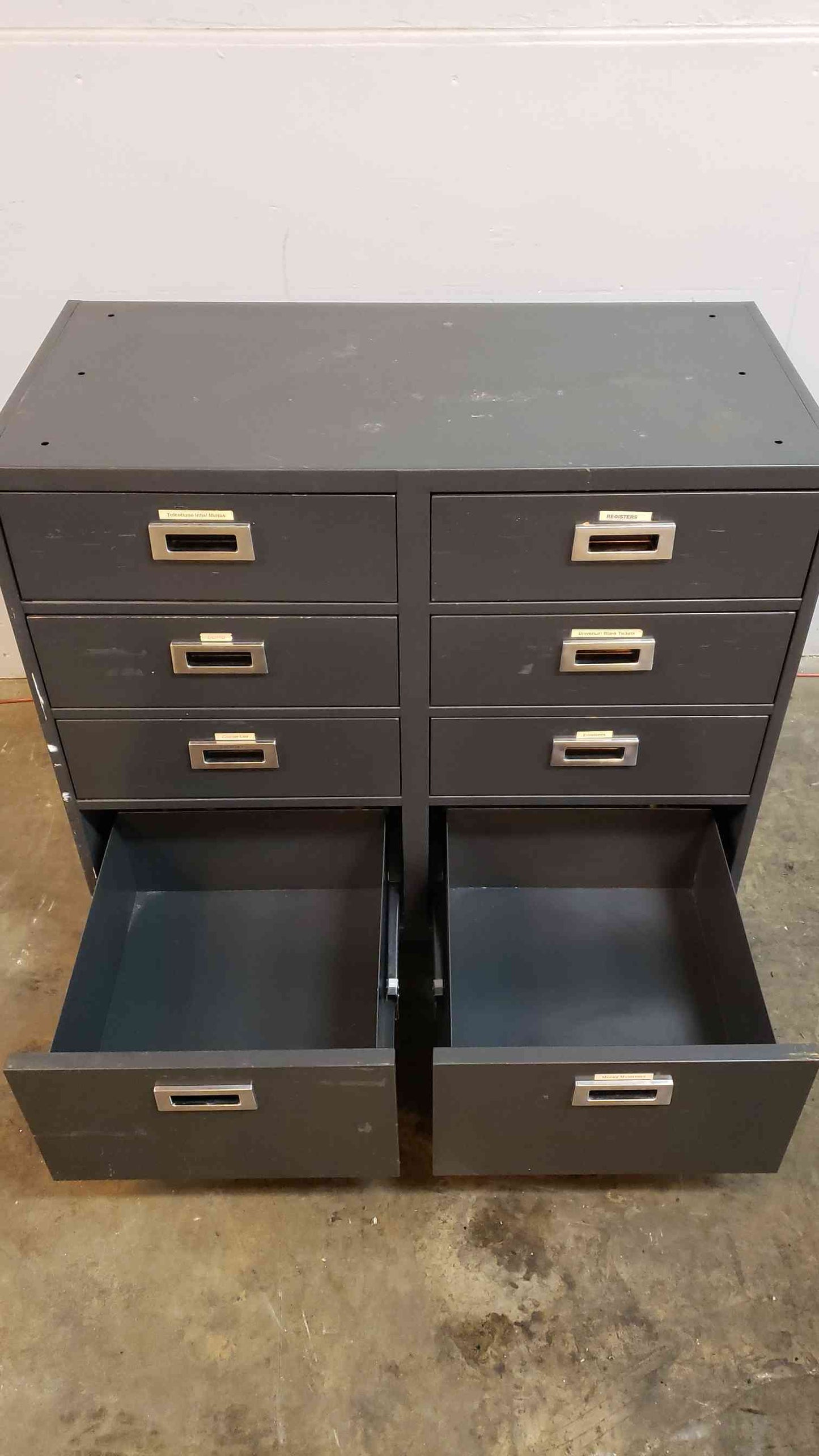 Black Recessed 40" Casework W/ 8 Drawers(100793)