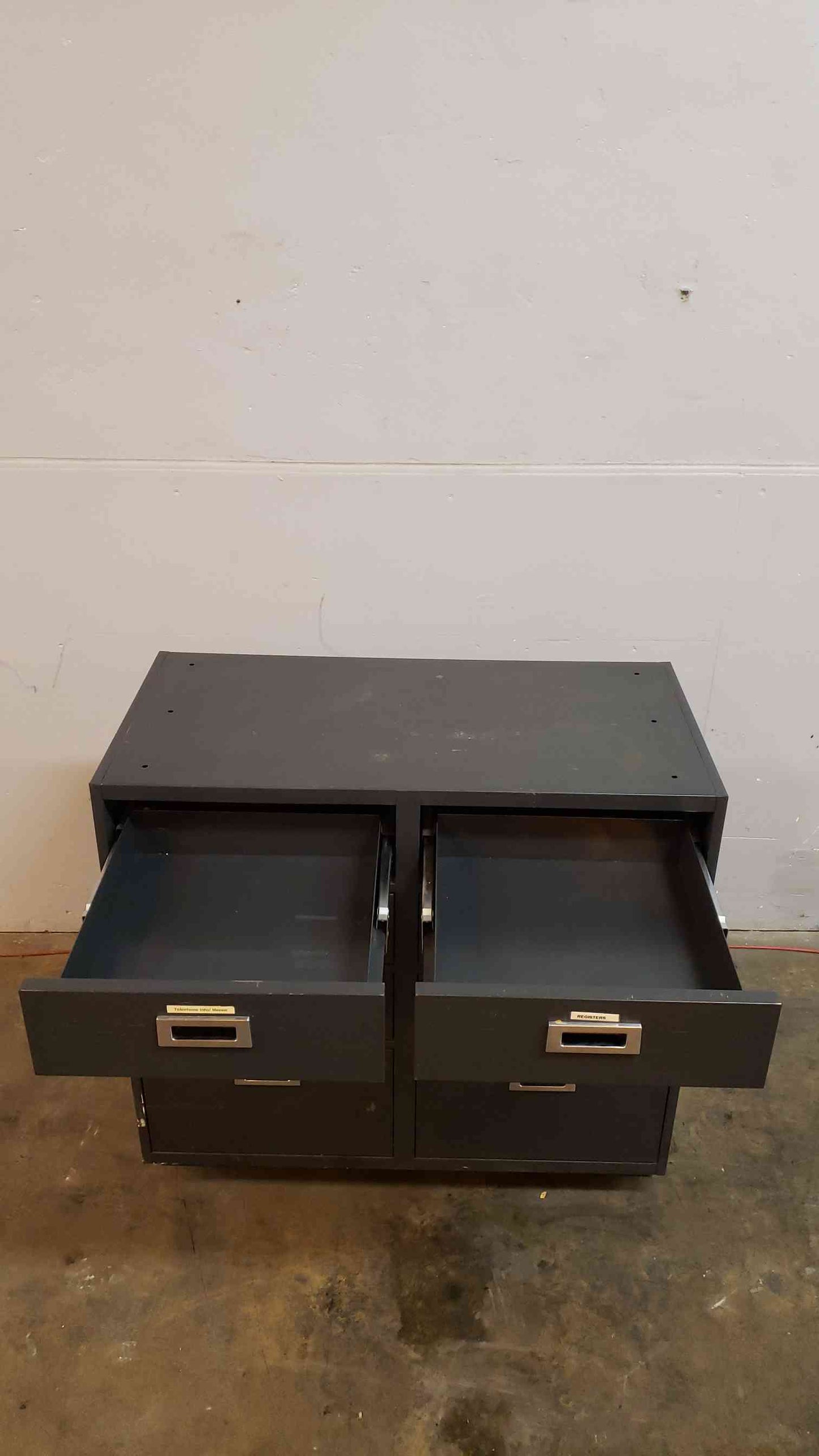 Black Recessed 40" Casework W/ 8 Drawers(100793)