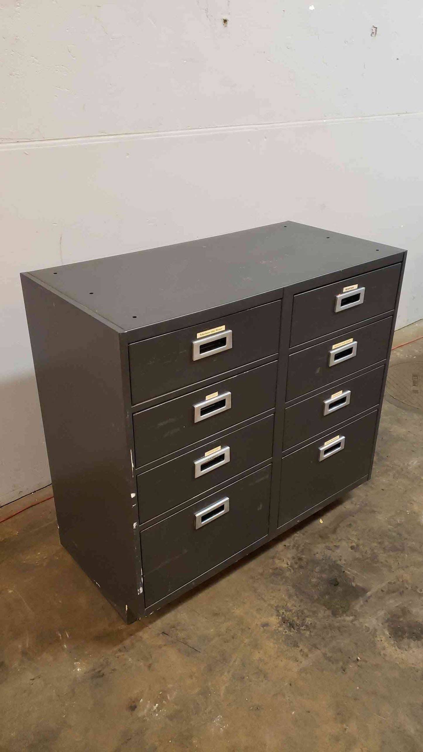 Black Recessed 40" Casework W/ 8 Drawers(100793)