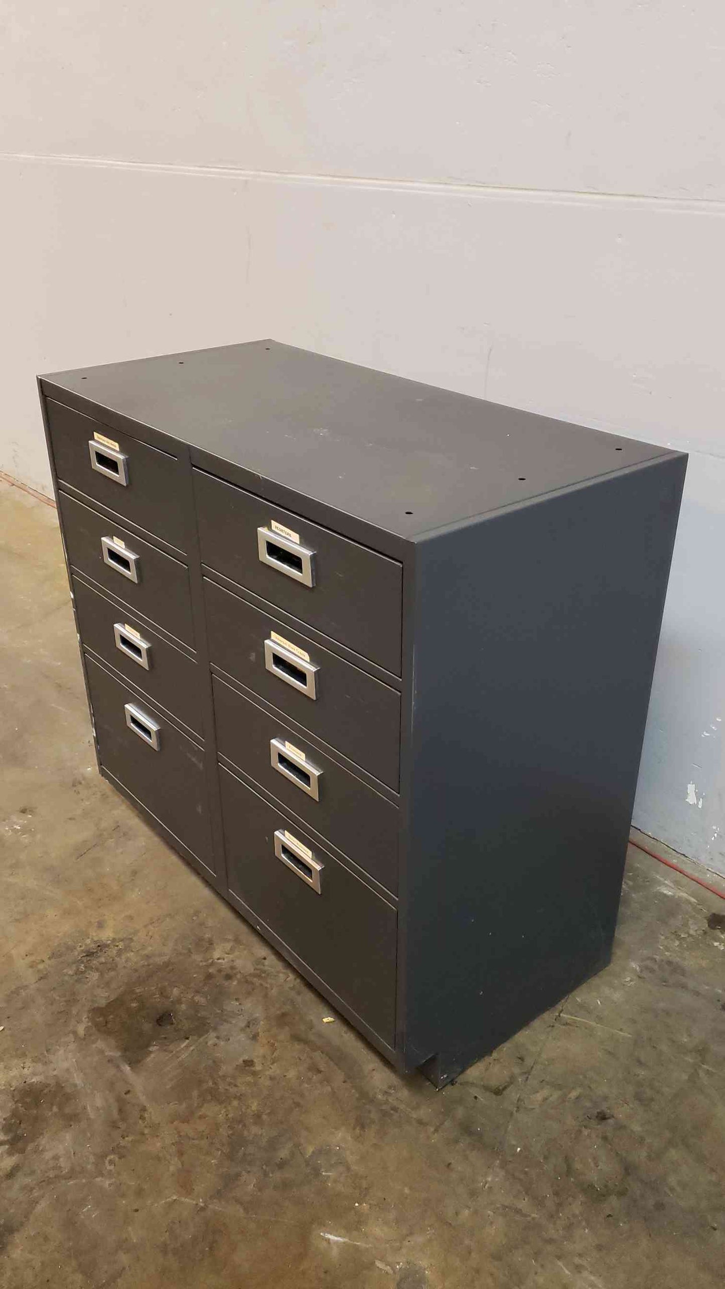 Black Recessed 40" Casework W/ 8 Drawers(100793)