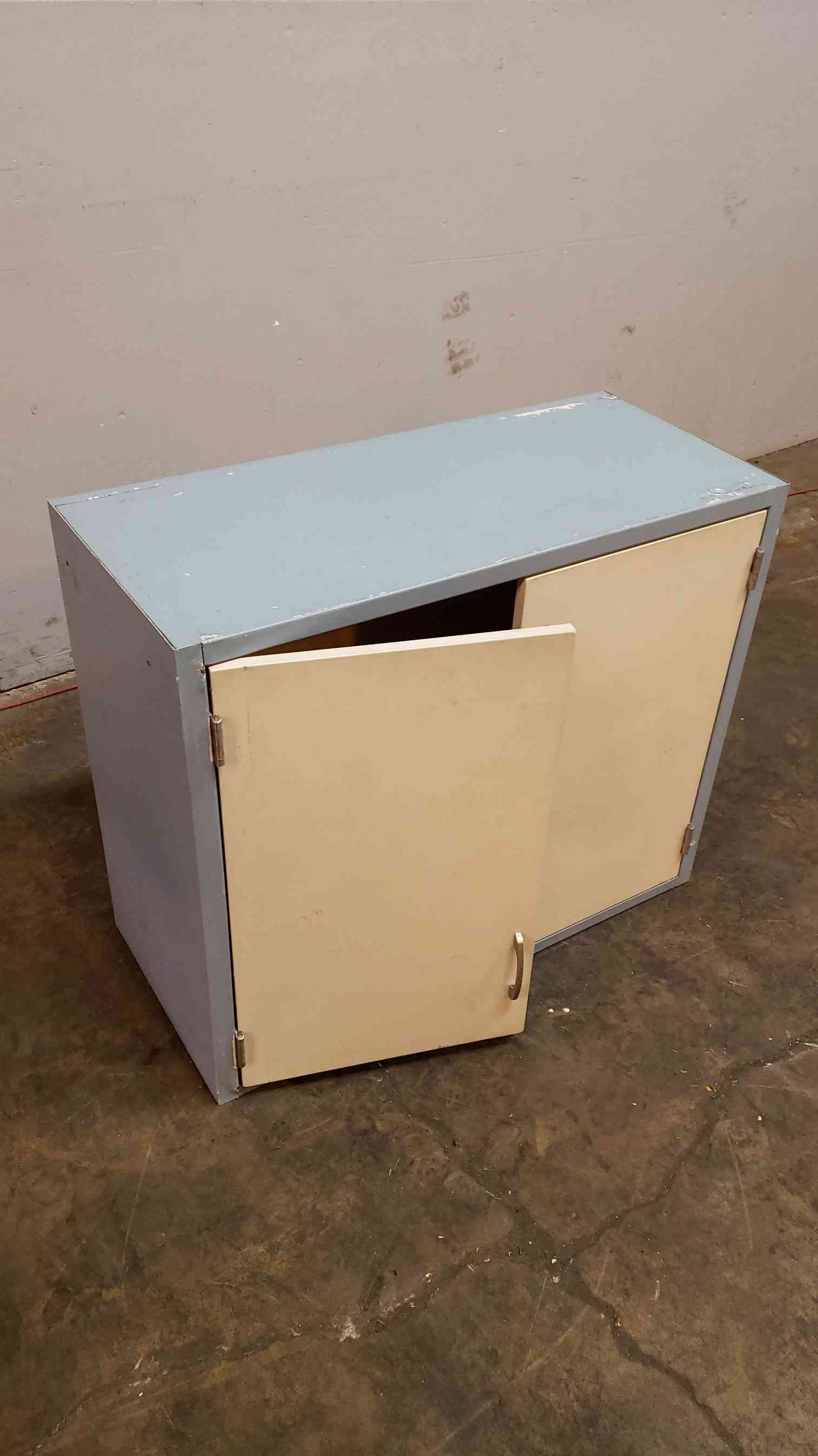 3' Blue and White Kewaunee Overhead Lab Casework Cabinet(101012)