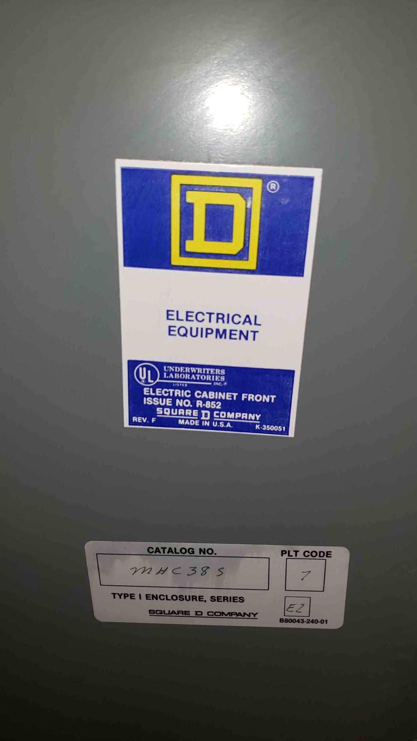 100A E2 NQOD Square D Panel Board 120/208v MHC38S LOADED(100290)