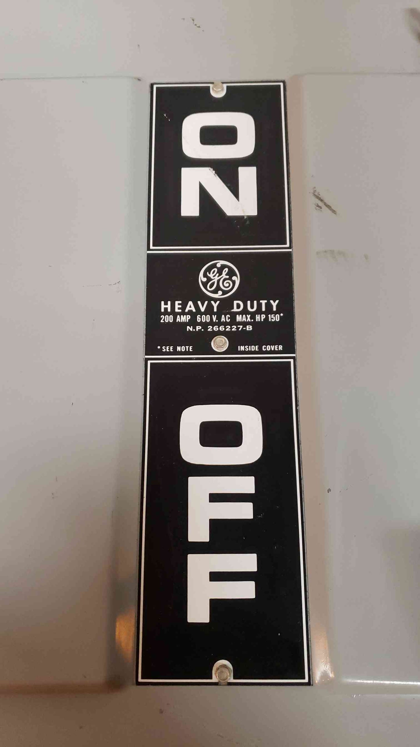 200A General Electric Heavy Duty Safety Switch TH3364 F (SKU: 1434AA)(1434AA)