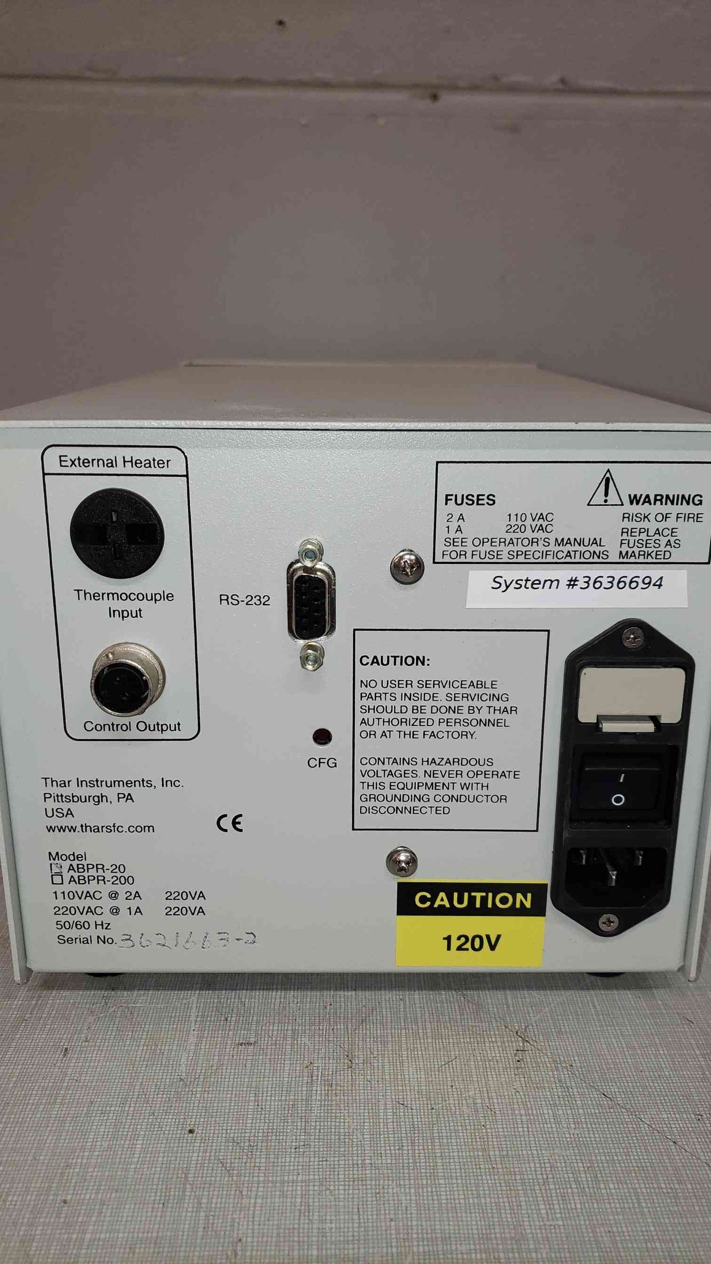 Waters TharSFC Automated Back Pressure Regulator ABPR20 for HPLC(1394AA)