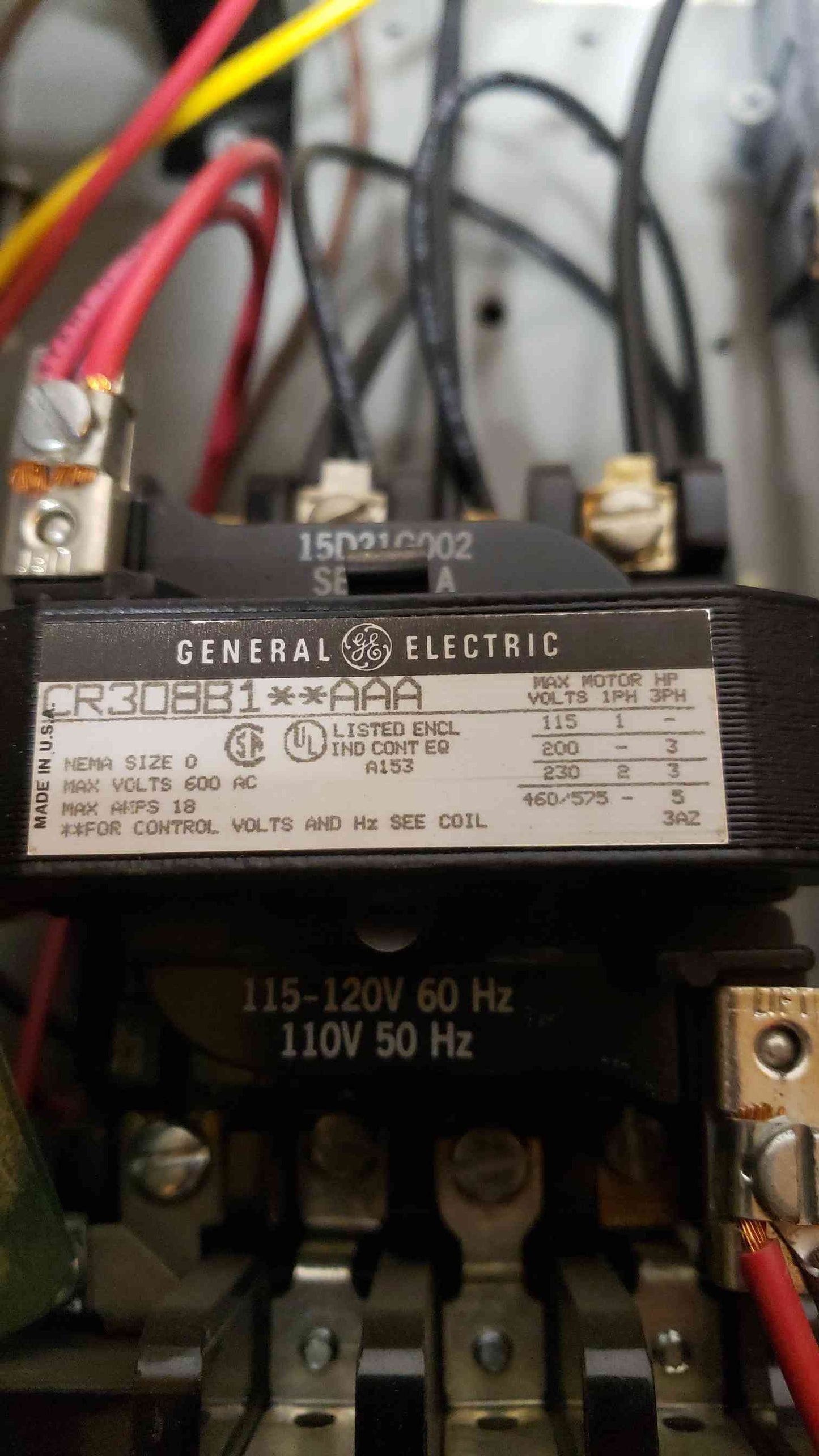 GE 300Line Control Combination Magnetic Starter CR308B1 Size 0 (SKU: 3924AA)(3924AA)