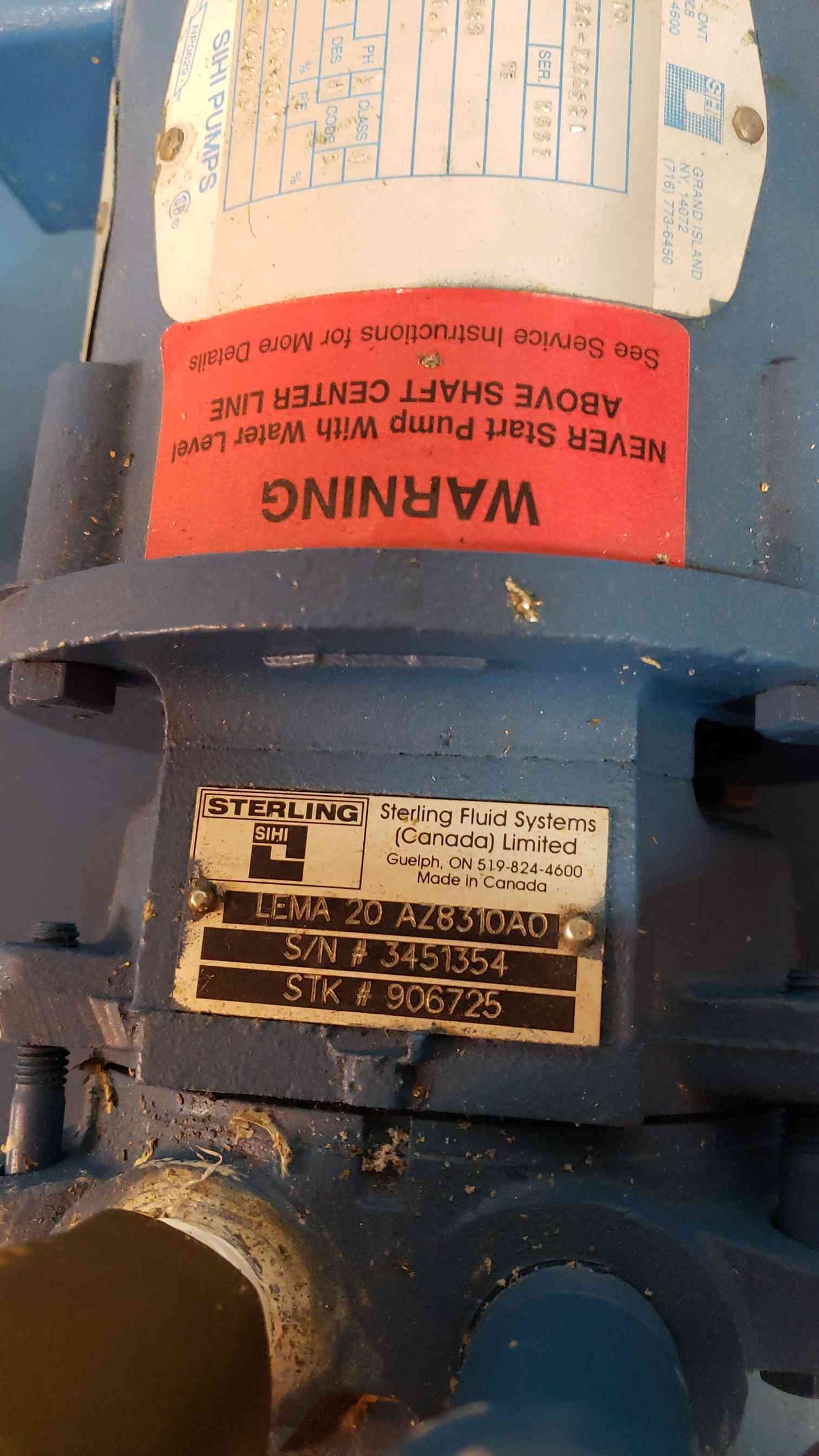 Sterling SIHI Air Compressor H100 .8HP (SKU: 3953AA)(3953AA)