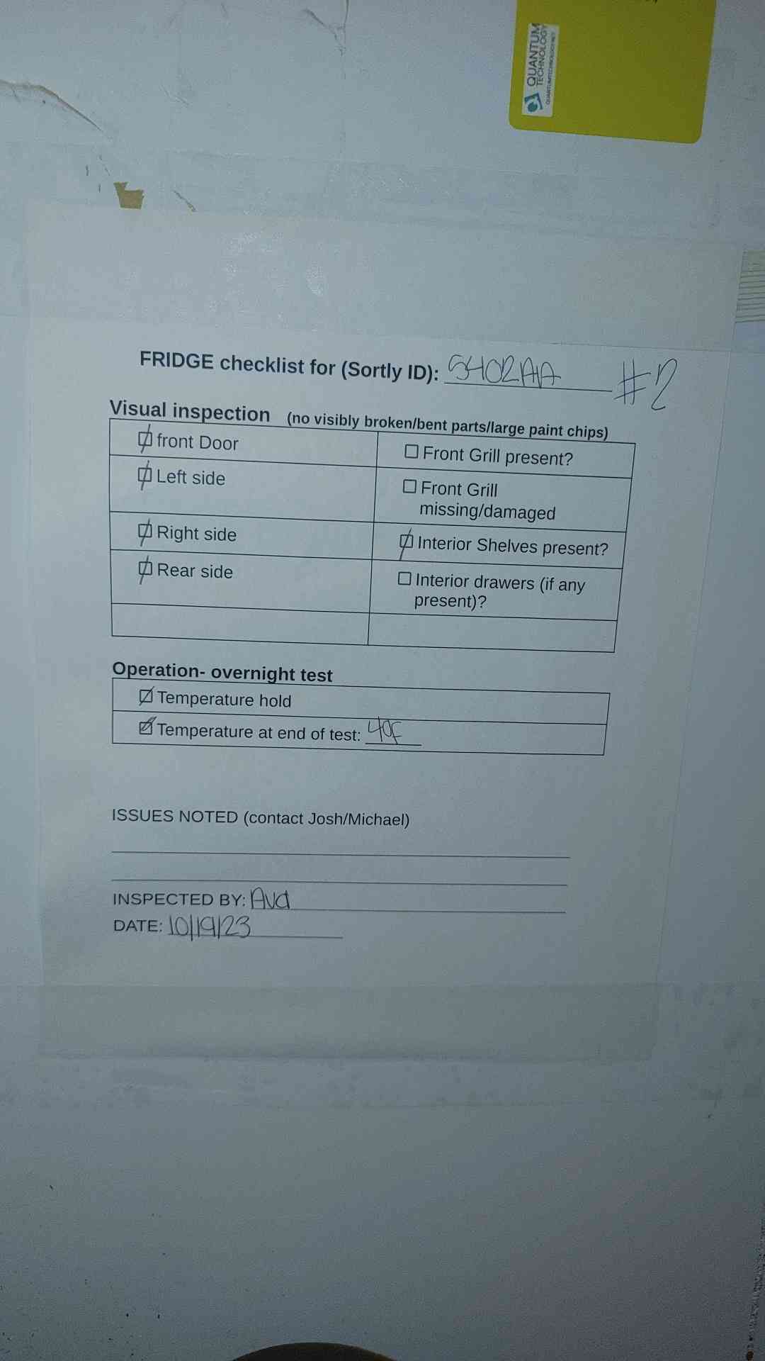 20" VWR Under-counter Refrigerator Lab Use (5402AA)(5402AA)