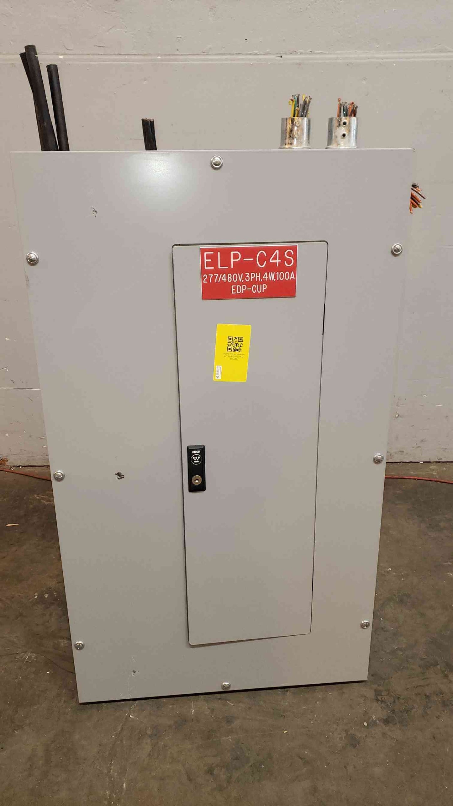 110A PRL2 480V, 277V Panelboard W/ Main & Breakers 36 ckt Neut. 225 (SKU: 4442AA)(4442AA)