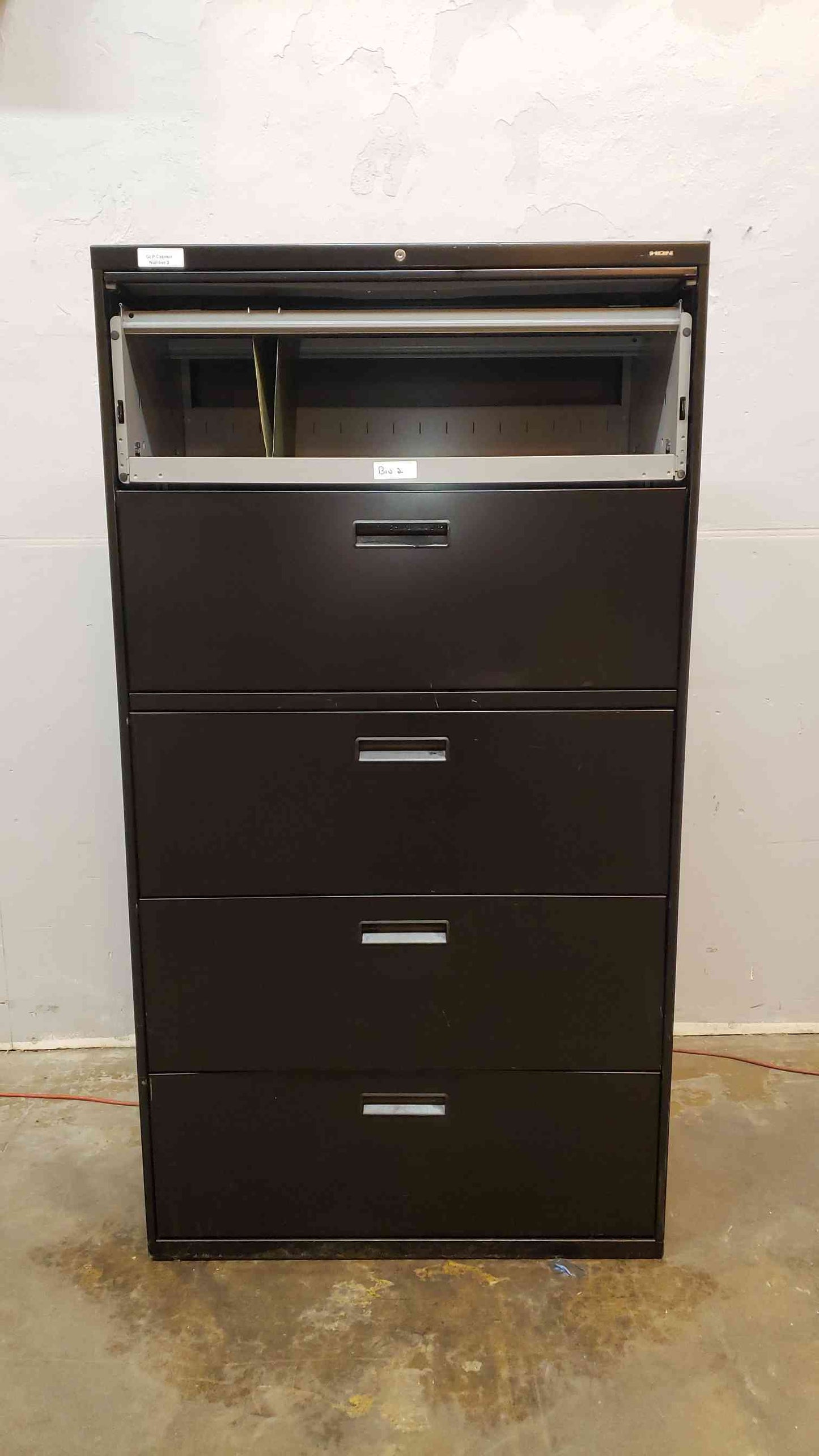 Hon Large Black 5 Drawer Filling Cabinet (1165AA)(1165AA)