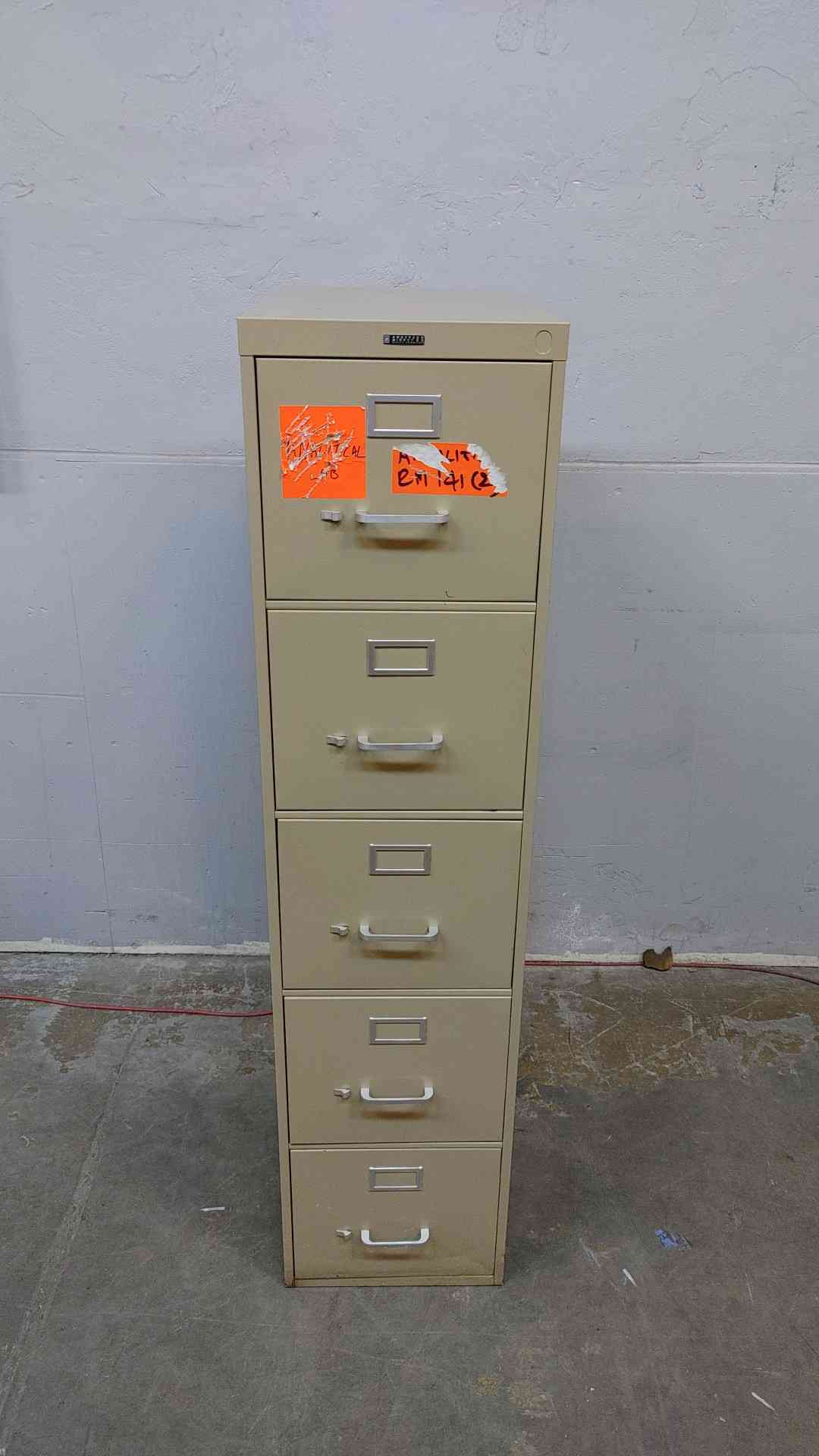 Anderson Hickey Co Tan 5 Drawer File Cabinet (1172AA)(1172AA)