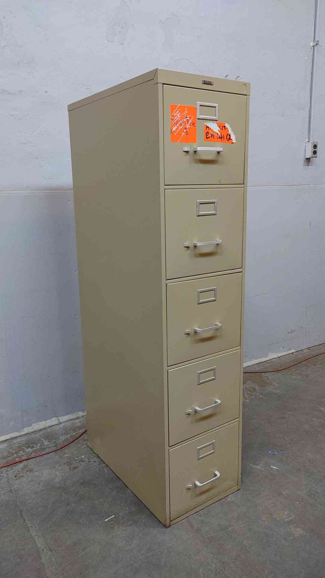 Anderson Hickey Co Tan 5 Drawer File Cabinet (1172AA)(1172AA)