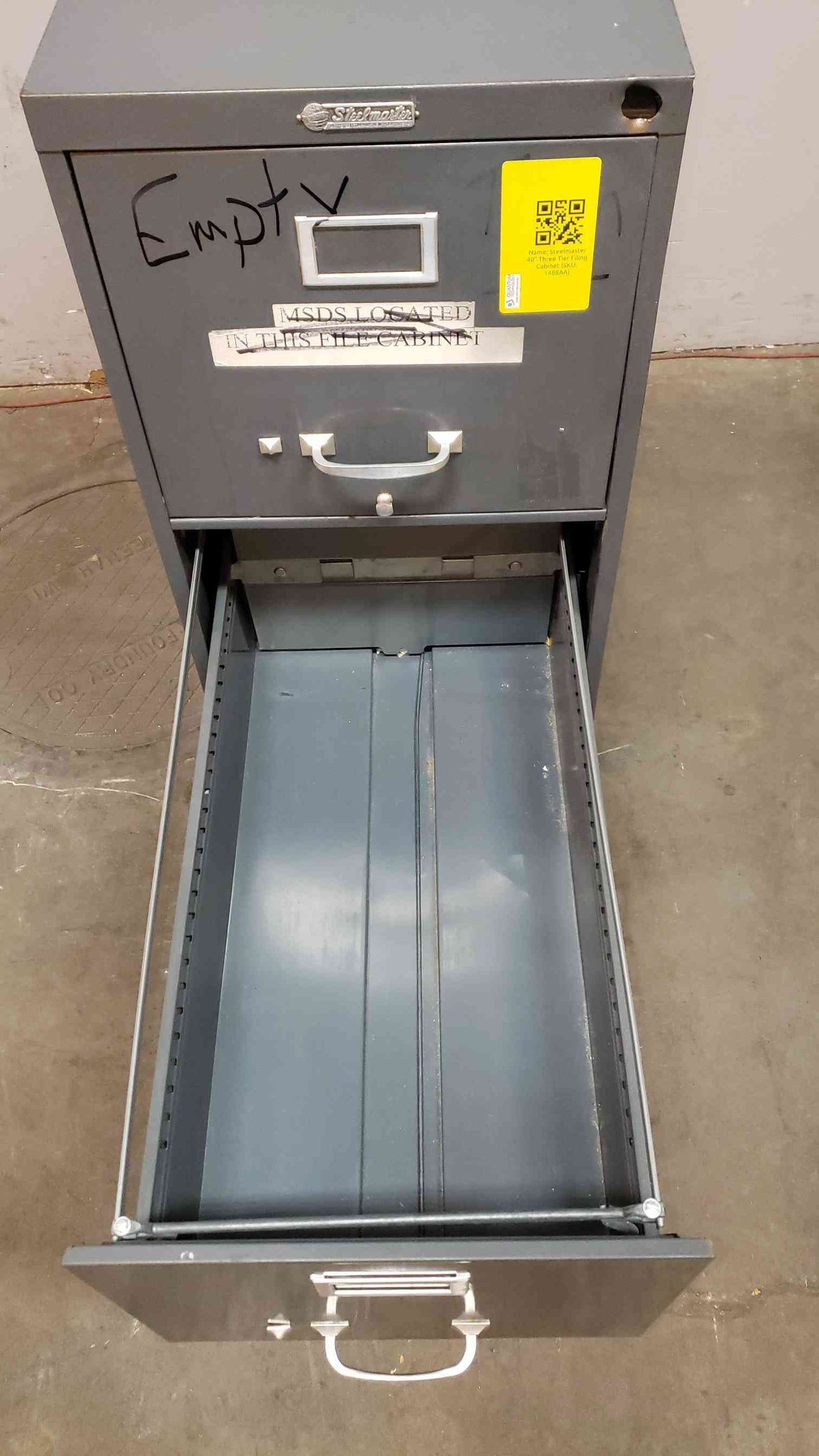 *Pickup Only* Steelmaster 40" Three Tier Filing Cabinet (SKU: 1488AA)(1488AA)