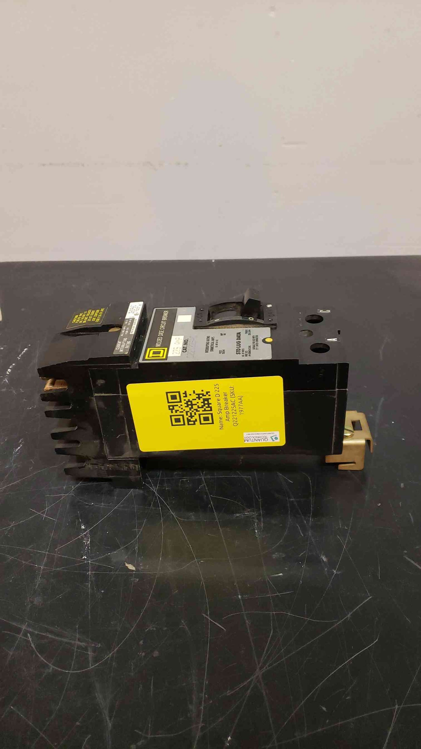 Square D 225 Amp Breaker Q221225AC I-Line Lug to Bus (SKU: 1977AA)