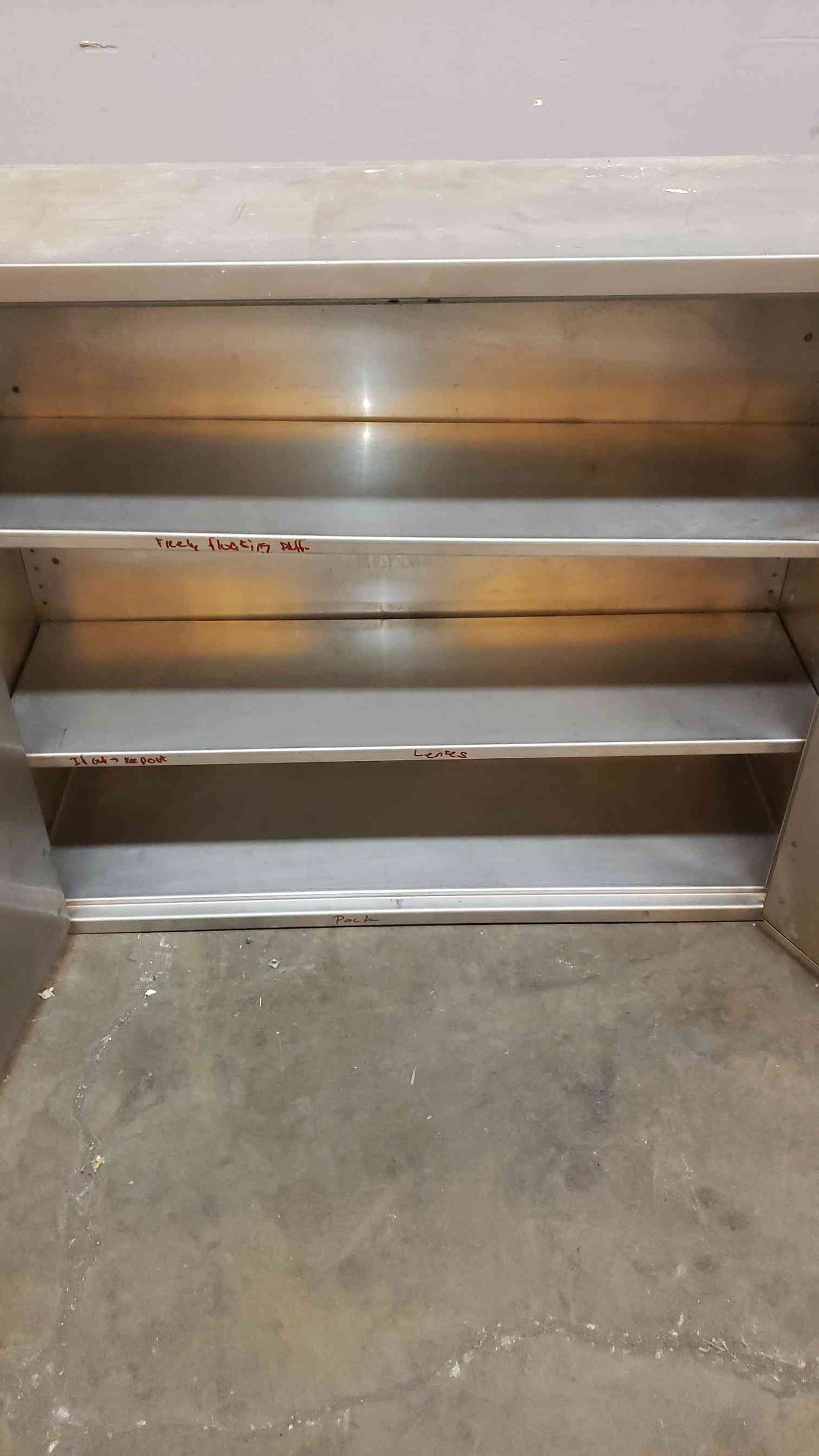 3' Kewaunee Stainless Steel Solid Overhead Lab Casework Cabinet (3980AA)