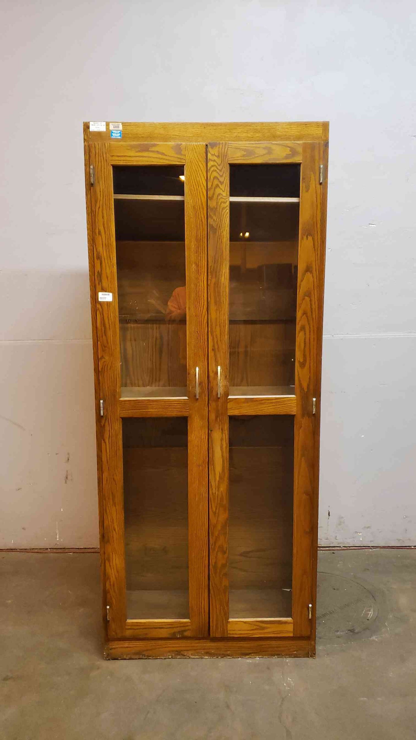 Kewaunee Glass Lab Storage Cabinet 35x16x84