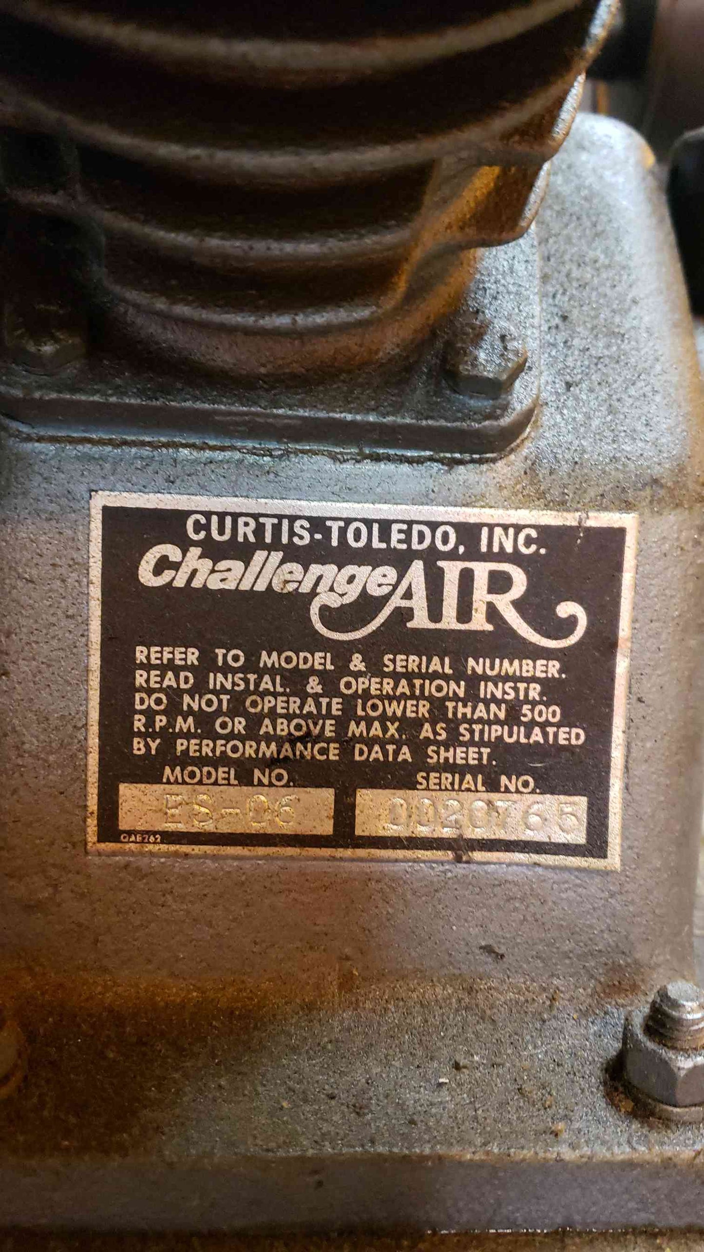 Curtis Marathon 1/2HP ChallengeAIR ES06 Air Compressor (SKU: 100479)(100479)